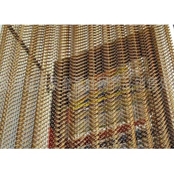 7mm*7mm Mesh Size Decorative Wire Mesh with Low Maintenance and Eco-friendly Stainless Steel Gold Chain Link