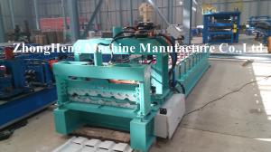 Cheap Galvanized / Aluminum Roof Sheet Glazed Tile Roll Forming Machine with two models for sale