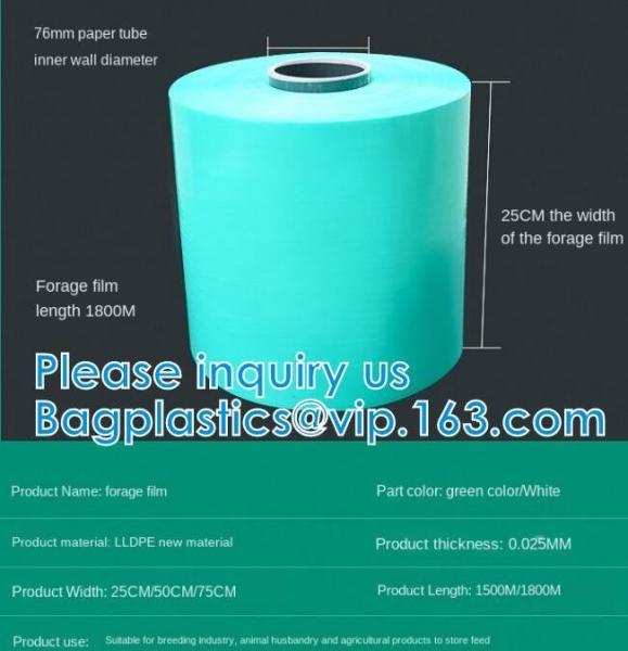 UV Resistant Preserve Silage, Hay, Maize Protection Wrap Film Agriculture Grass Bale Pack Silage Stretch Film 3