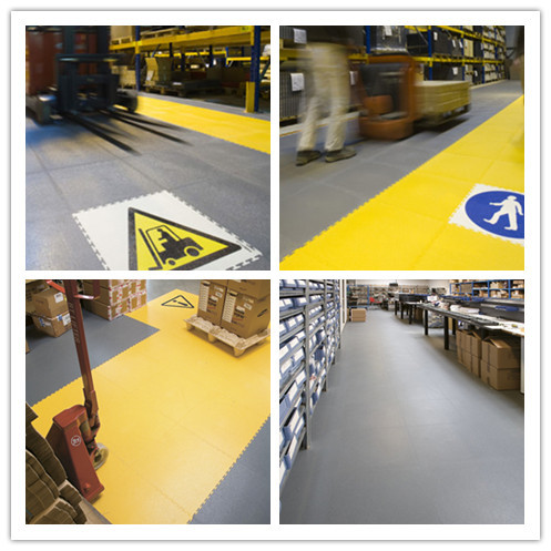 Waterproof Gray PVC Garage Flooring Tile For Indoor Outdoor