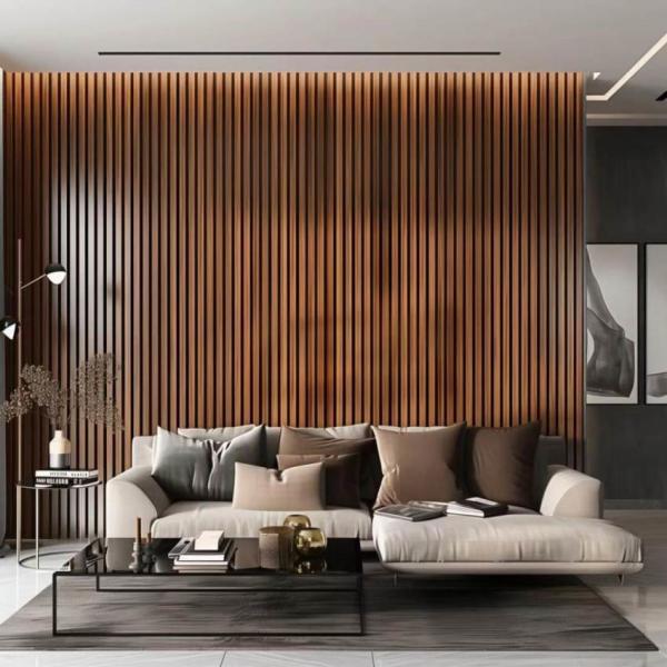 Timber Veneer Oak Acoustic Wood Wall Panels Modern Style Sound Proof 0.85NRC
