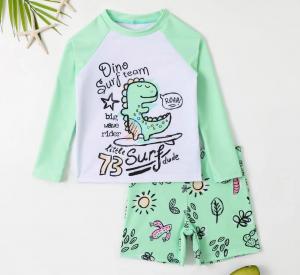Cheap Green Cute Uv Upf 50 Boys Swimwear Sets For Vibrant Children for sale
