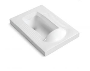 Cheap Ivory Squat Pan Toilet Porcelain Squat Toilet 300mm 400mm Roughing In for sale
