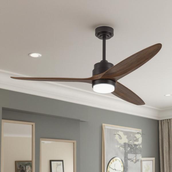 Wholesale，factory，manufacturer      Energy-Efficient Long-Lasting: 52-Inch Solid Wood Ceiling Fan with LED Lighting and Brushless DC Motor