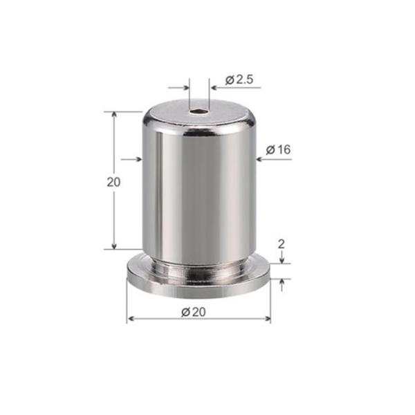 Brass Plated Satin Silver ∅20*20mm Dia Ceiling Attachment Hardware Part YW86277