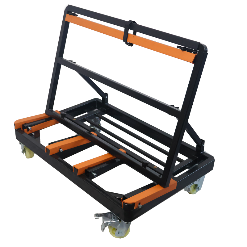 3000 Lbs Heavy-Duty Drywall Cart With Adjustable Panel Rack | Rolling Glass, Plywood & Sheetrock Dolly For Warehouse, Garage & Construction