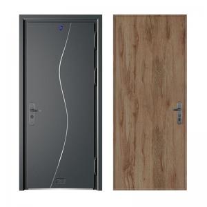 Cheap America style stainless steel door Housing villa wrought iron single and half security steel door for sale