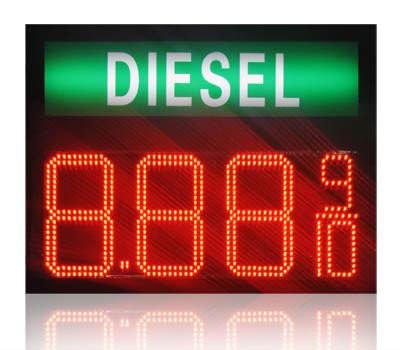 Traffic LED Gas Price Signs 42''4 Digits 88.88 Remote Control / Button Operation
