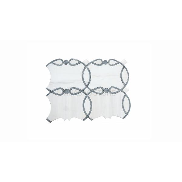 Kitchen Bathroom Stone Mosaic Tiles Blue White Color Art Design 279*375mm