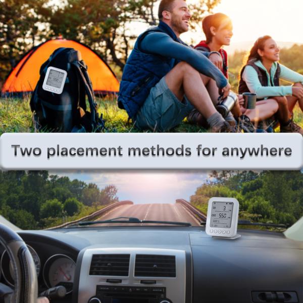 Air quality detector C02 temperature, humidity detection suitable for cars