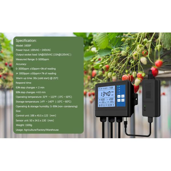 Smart NDIR Sensor Greenhouse Controllers CO2 Regulator Monitor For Planting Growing