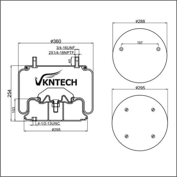 Hendrickson S-4771 Trailer Air Spring Bag Firestone W01-358-8050
