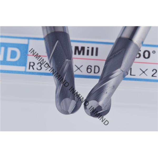High Tenacity Ball Nose Cutter , HRC50 Aluminium Metal Cutting Tools