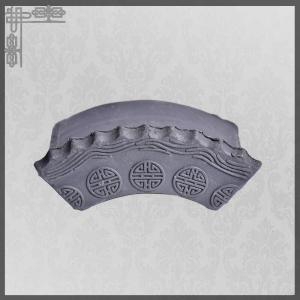 China Villa Design Classical Chinese Clay Roof Tiles Roof Edge Tile Natural Grey on sale