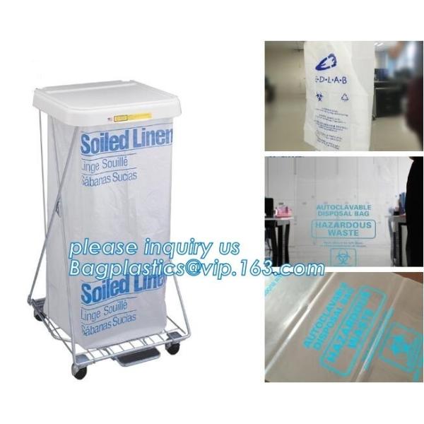 Medical consumables biohazard waste disposal supplies, LDPE plastic medical autoclave bags, Biohazard waste disposal bag