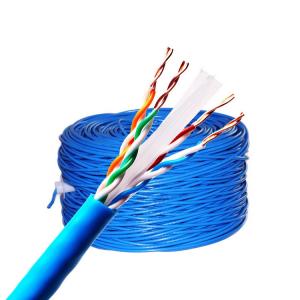 China Gold Plated Connector Cat6 Cable Roll 305m Internet Cable Roll CMX Fire Rating on sale
