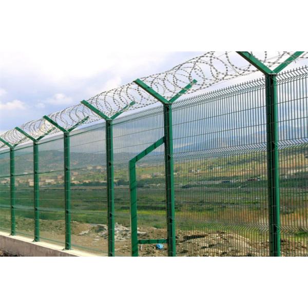 Nuclear Power Station Wire Mesh Fence  With Razor Barbed Wire Anti Climb Security Wire Mesh Fence