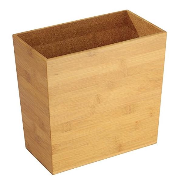 Rectangle Bamboo Laundry Wastebasket Basket Customized Sized 2cm Thickness