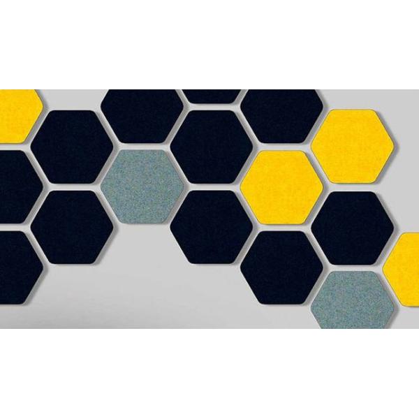 Multicolor Polyester Hexagon Sound Panels Practical Moistureproof