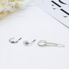 Cheap Silver Suit Diamond Cartilage Hoop Earrings Princess Cut Diamond Stud Earrings for sale