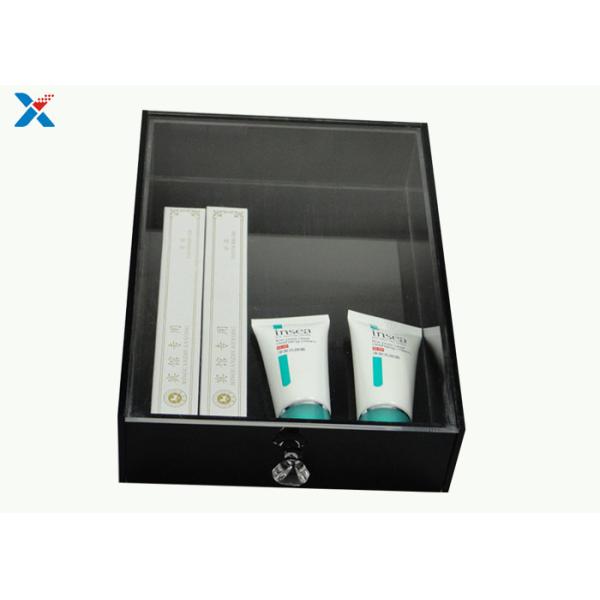 Custom Square Acrylic Tray , Hotel Toiletries Acrylic Display Tray Durable