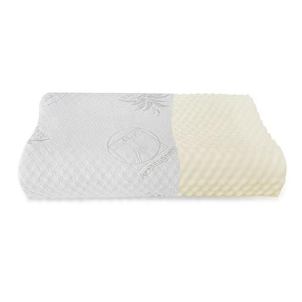 Bamboo Fabric Fiber Pillow Memory Foam Neck Contour Orthopedic Cervical Sleep Pillow