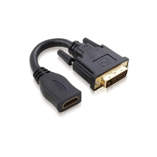 HDMI female to DVI male short cable adapter gold plated connector