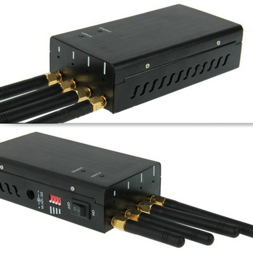 4 Antenna Handheld Cell Phone 2G 3G 4G LTE Signal Jammer Blocker W/ Single Control Switch