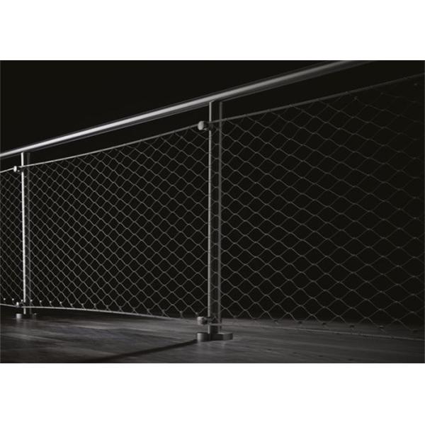 Diamond Soft Handrails 2.0mm Ss Rope Mesh 2.4m Length Panels At Both Sides