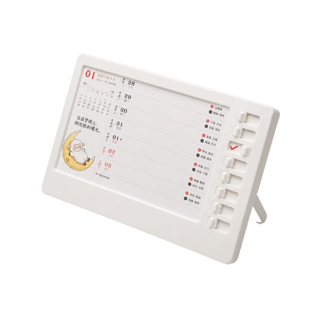 Slider To-Do List Desktop Calendars With Plastic Housing For Office Planning