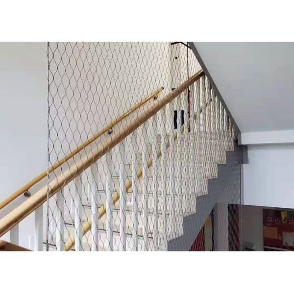 66*66mm Balustrade Cable Mesh 2.5mm Wire Rope Mesh For Stairs Protection
