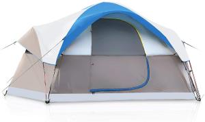 China 6 Person Dome Camping Tent With 190T Silver Plasters Rainfly on sale