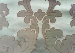 China Italian Jacquard Floral Fabric , White Paisley Jacquard Fabric on sale
