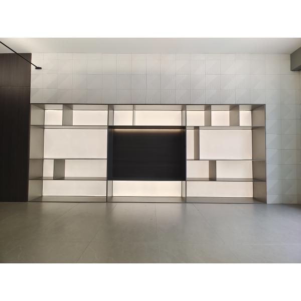 European Wall Mounted TV Cabinet Design Storage Shelf For Living Room