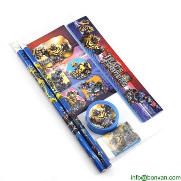 hot wholesale  5pcs stationery set for back to school,gift stationery set