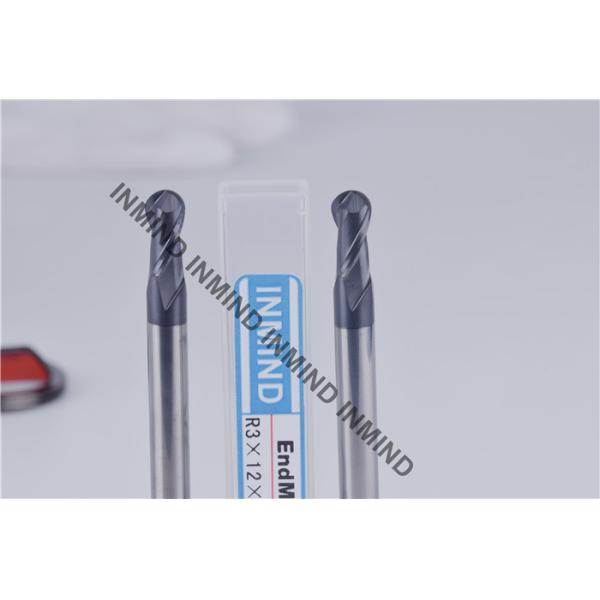 High Tenacity Ball Nose Cutter , HRC50 Aluminium Metal Cutting Tools