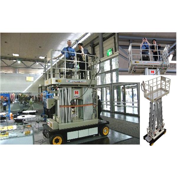 Four Mast Scissor Lift Work Platform Self Propelled 10m For Office Buildings