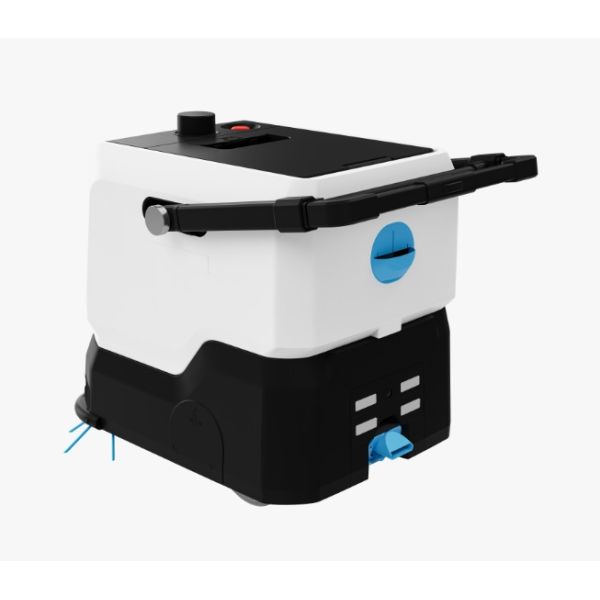 Professional robot vacuum and scrubber for industrial settings, featuring robust construction and powerful suction
