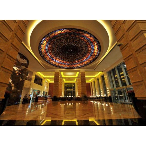 Toughened Bright Inlaid Clear 20mm Leaded Stained Glass Panels