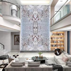 China Luxury Natural Quartzite Stone Slab Hotel Villa Living Room Wall Decor Kitchen Countertop on sale
