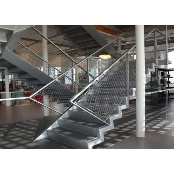 Stainless Steel Staircase Safety Netting With Ferrule Rope Mesh Ss304 2.0 Mm Wire