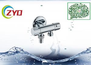 China Two Way Plumbing Shower Diverter , Brass Nickel Brushed Shower Splitter Valve on sale