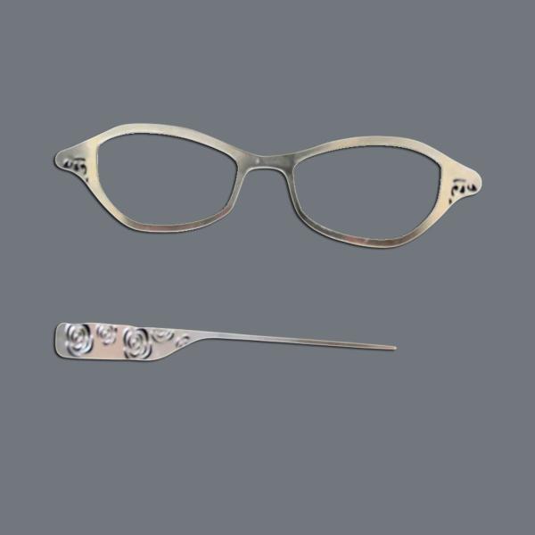Chemical Etching Stainless Steel Metal Glasses Frame with High Durability