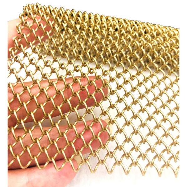 High Strength Ceiling Design Curtain , Lightweight Flexible Wire Mesh Curtain