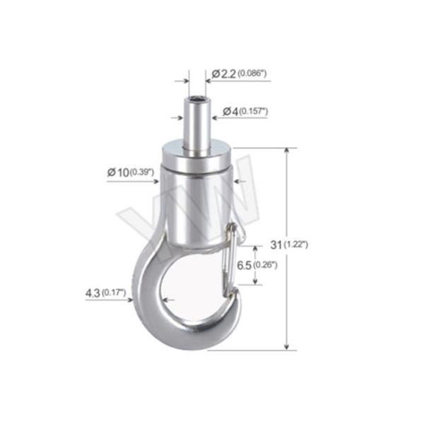 Self Gripping Hook / Adjustable Cable Grippers With Hook Customize Finishing Color