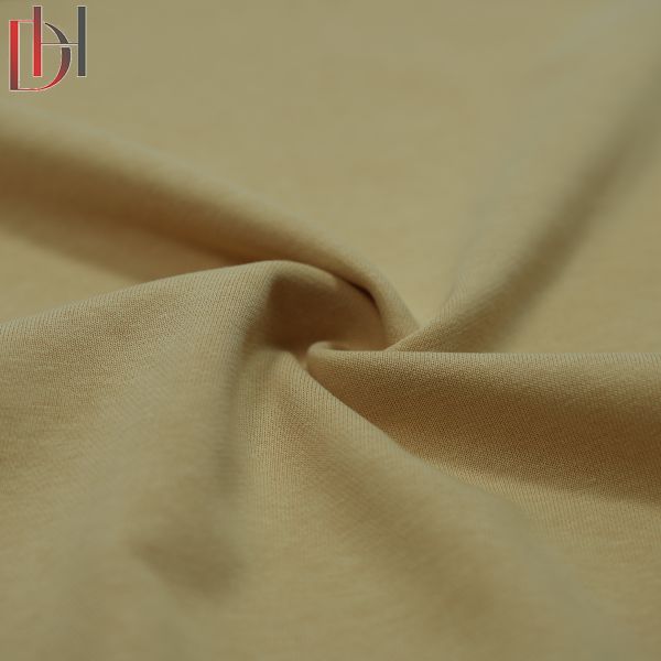 Organic Tricot Knitted Fabric 280GSM Breathable Winter Cotton Polyester Shirt Fabric