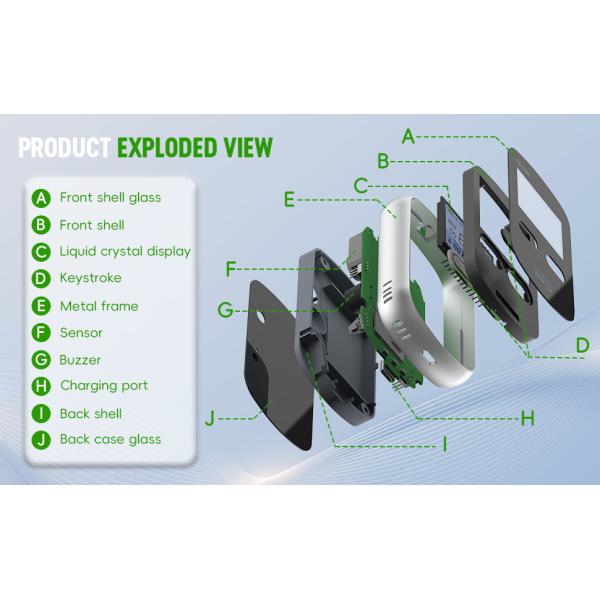 Smart 200ppm CO Portable Carbon Monoxide Alarm Detector Digital Display