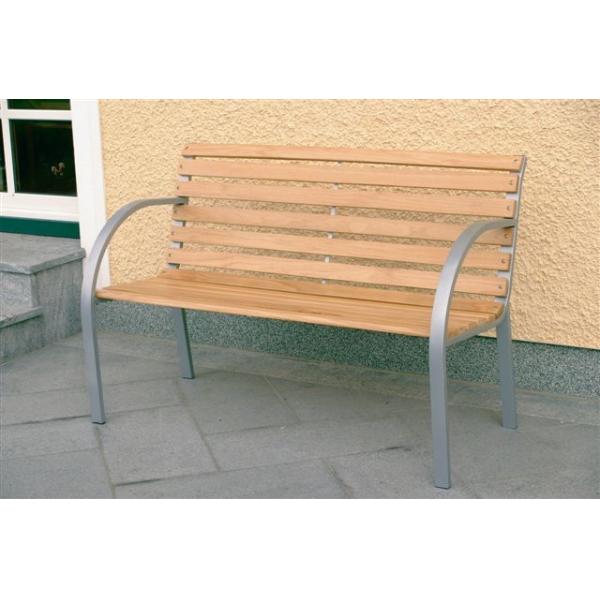 China LFurniture Metal Frame Metal Handrail Wooden Bench-15
