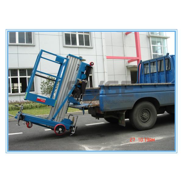 Window Cleaning Operate Elevated Work Platforms , 8 Meter Height Vertical Mast Lift