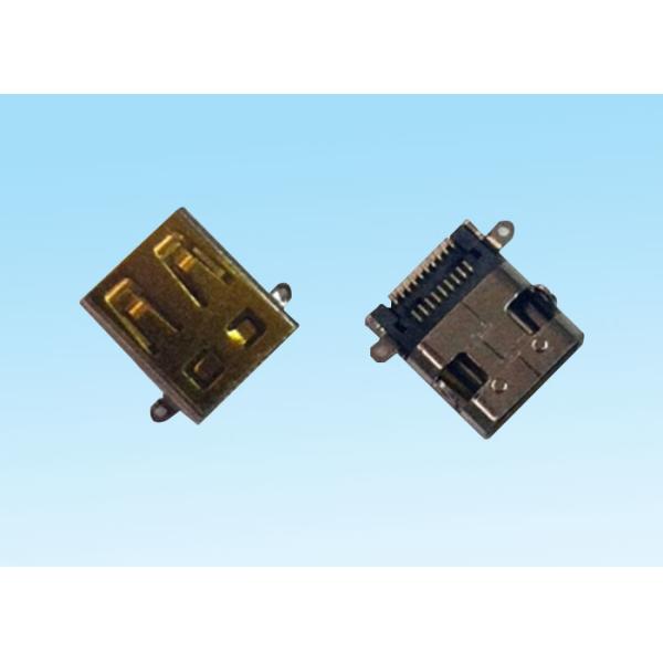 D Type Dip And SMT HDMI Cable Connector 19 Pin With Gold Plated Contact